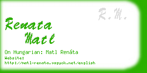 renata matl business card